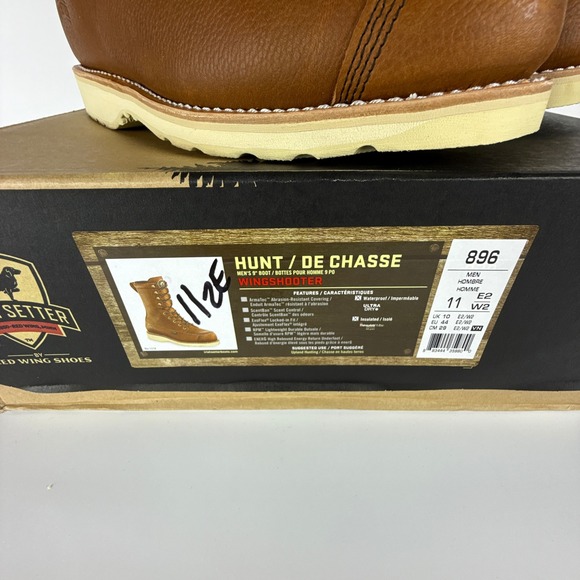 Irish Setter Wingshooter 896 Brown Leather Boots Mens 11 E2 Waterproof 400g - Picture 10 of 14